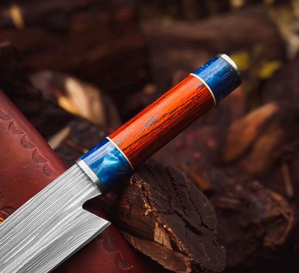 Handmade Damascus Steel Chef knife, Kitchen Knife, Best Cutting Knife, Gifts for her, Birthday Gifts, Anniversary Gifts, Christmas Gifts. - Image 2