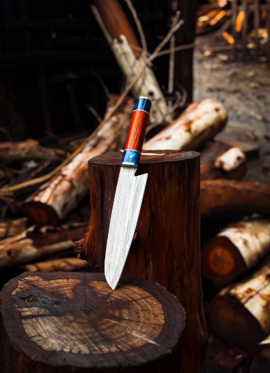 Handmade Damascus Steel Chef knife, Kitchen Knife, Best Cutting Knife, Gifts for her, Birthday Gifts, Anniversary Gifts, Christmas Gifts. - Image 4