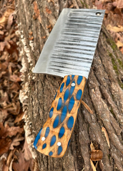 Hand forged meat cleaver - Image 3