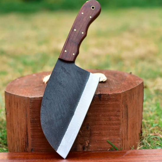 Handmade Cleaver Knife - Forged Serbian Chef Cleaver, Best Personalized Gift for Him on Anniversary, Birthday & Father's Day: Husband Gifts