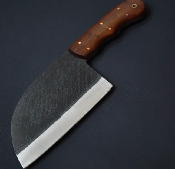 Handmade Cleaver Knife - Forged Serbian Chef Cleaver, Best Personalized Gift for Him on Anniversary, Birthday & Father's Day: Husband Gifts - Image 3