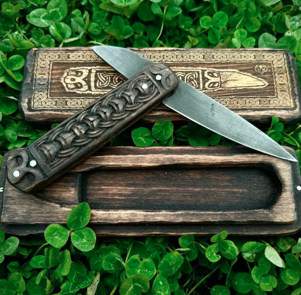 Viking Folding Knife from Canterbury England Age 10th Century Replica - Image 2