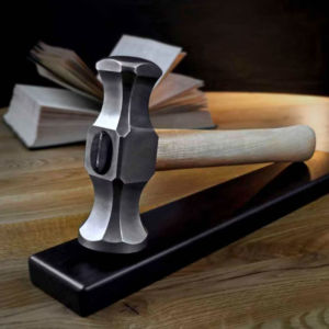 Hand-Forged Artisan Hammer: Functional Blacksmith Tool