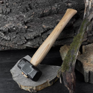 Blacksmith’s Hammer – Hand-Forged Carbon Steel Head with Ash Wood Handle – Forging Tool for Metal Shaping and Smithing – Gift for Husband